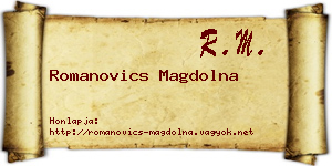 Romanovics Magdolna névjegykártya