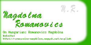 magdolna romanovics business card